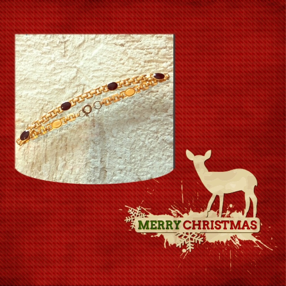 Gold and Black Onyx Bracelet